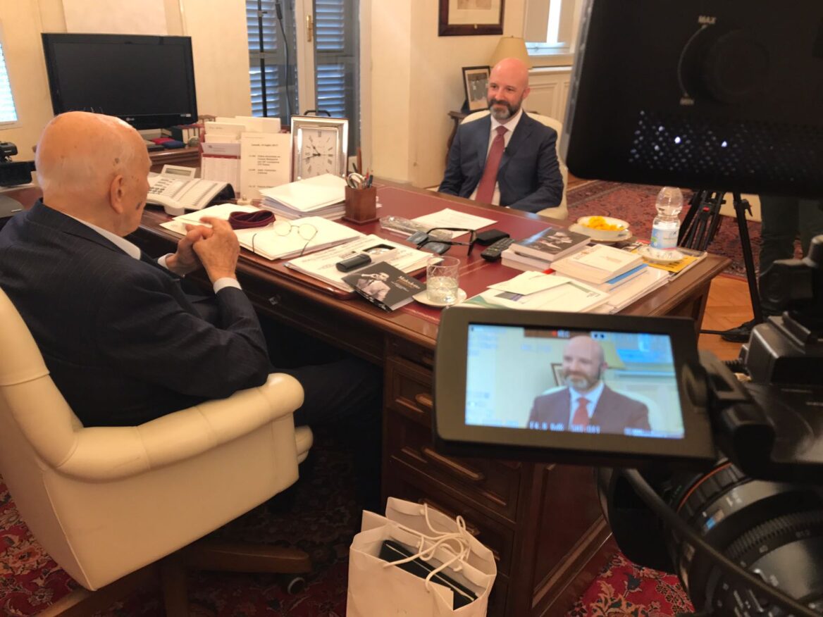 Gianni Rossi intervista tv Presidente Giorgio Napolitano